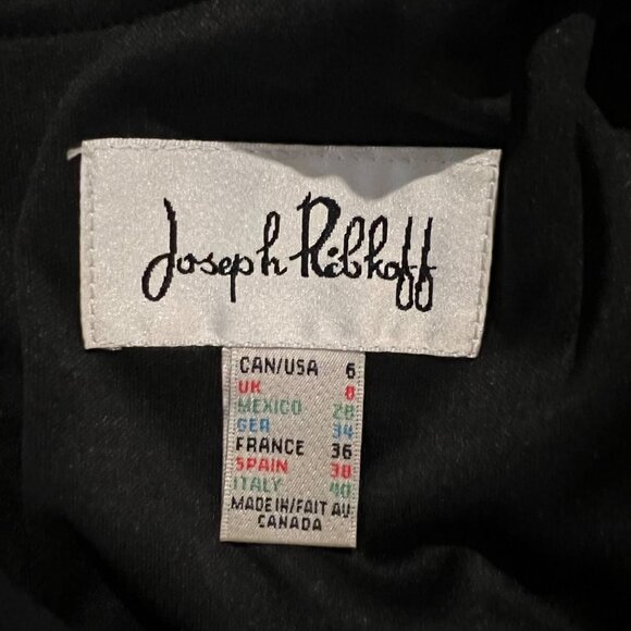 Joseph Ribkoff Dress Womens Black Textured Stretchy Bodycon A Line Midi size 6 - Picture 10 of 10